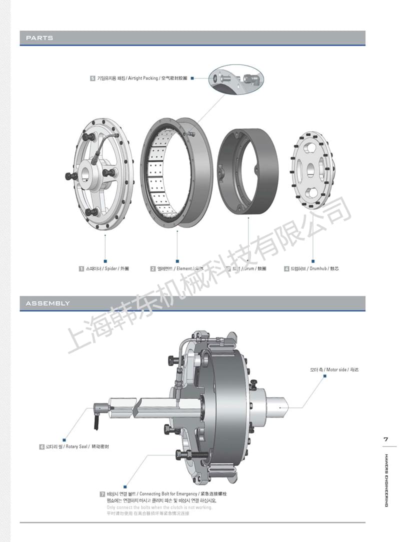 氣胎離合器SH型產(chǎn)品技術(shù)參數(shù)二