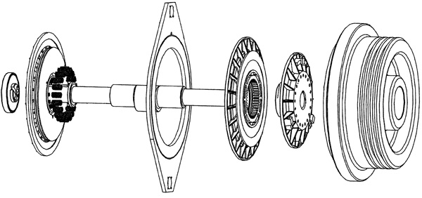 氣動沖床離合器結構圖